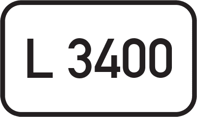 Straßenschild Landesstraße L 3400