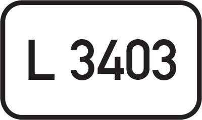 Straßenschild Landesstraße L 3403