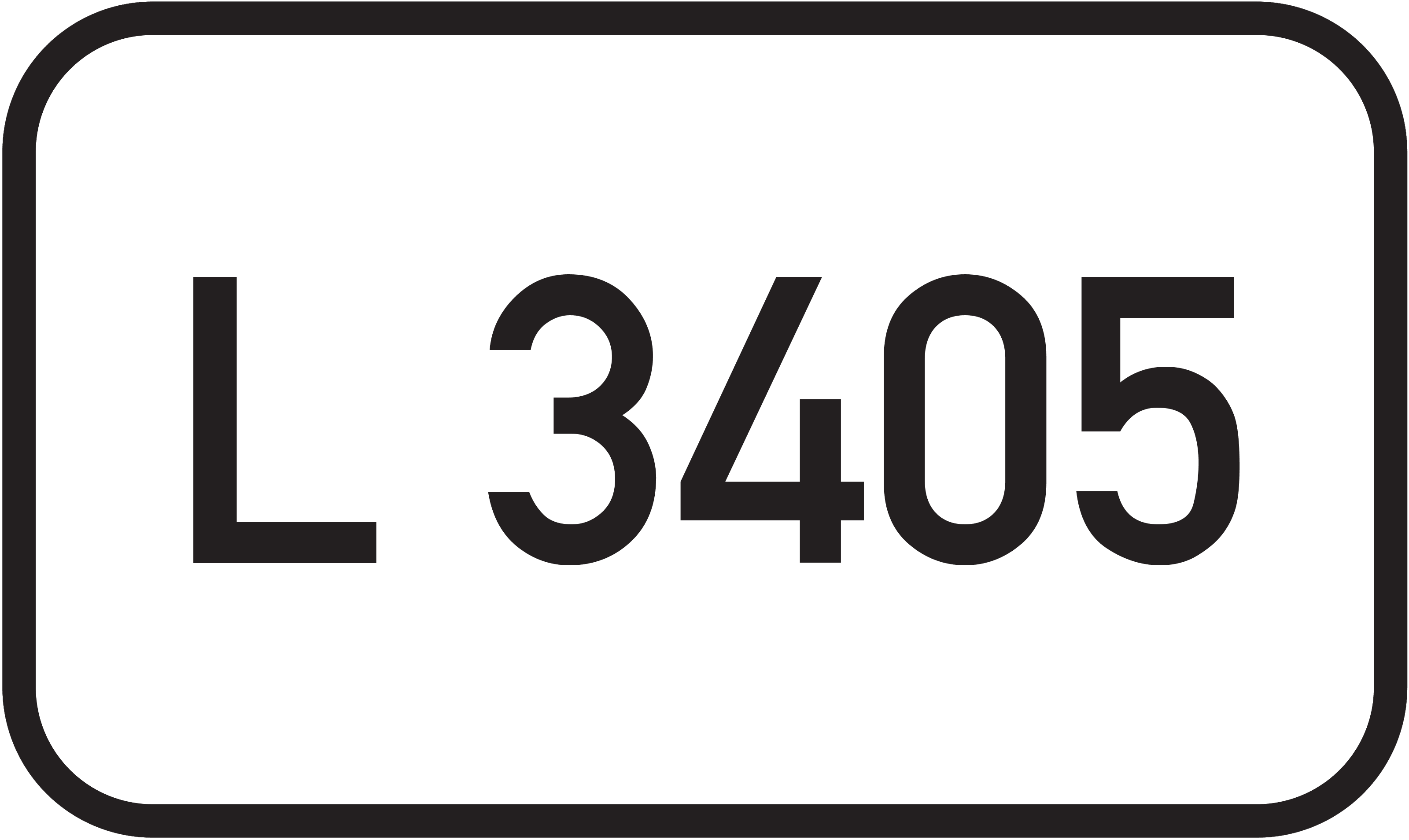 Straßenschild Landesstraße L 3405