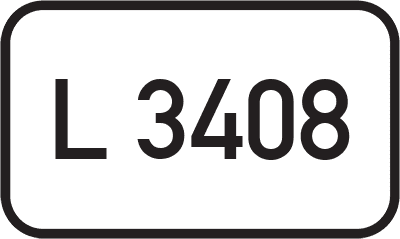 Straßenschild Landesstraße L 3408
