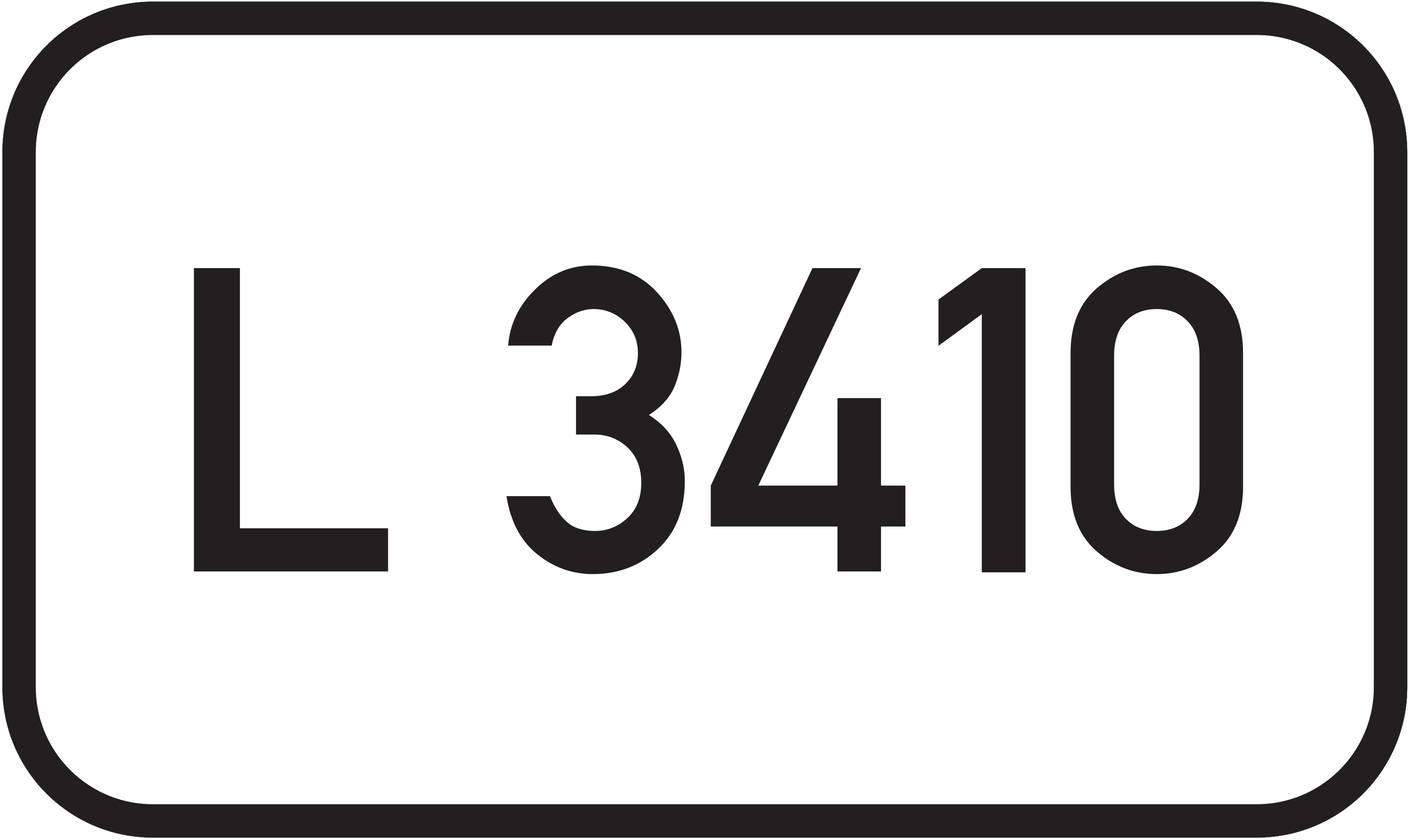 Straßenschild Landesstraße L 3410