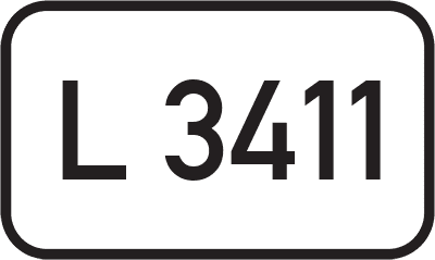 Straßenschild Landesstraße L 3411