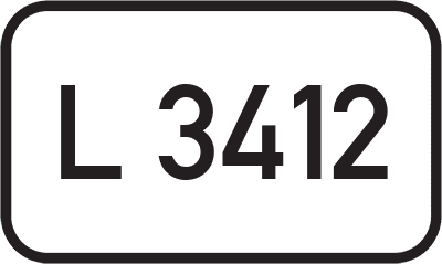 Straßenschild Landesstraße L 3412