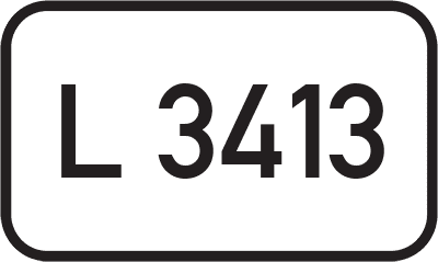 Straßenschild Landesstraße L 3413