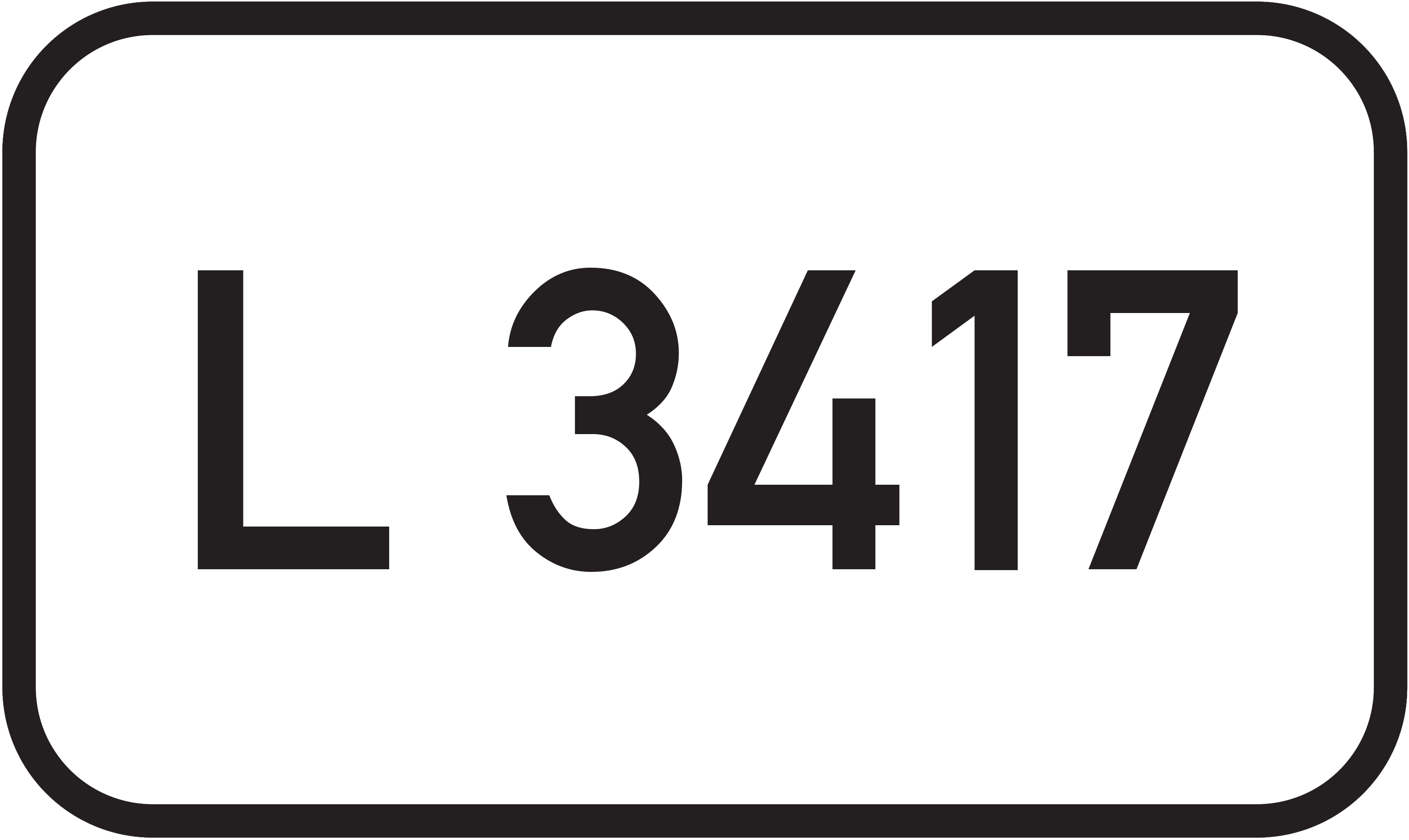 Straßenschild Landesstraße L 3417