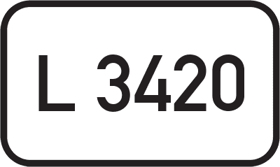 Straßenschild Landesstraße L 3420