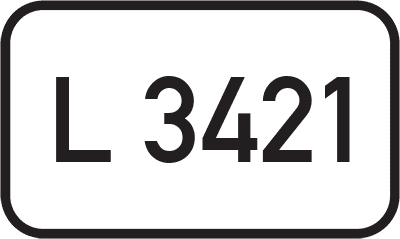 Straßenschild Landesstraße L 3421