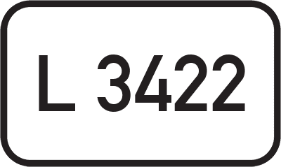Straßenschild Landesstraße L 3422