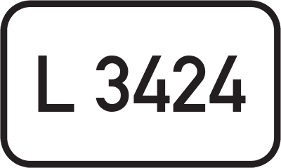 Straßenschild Landesstraße L 3424