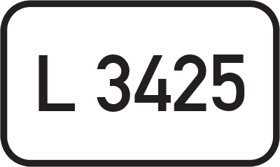 Straßenschild Landesstraße L 3425