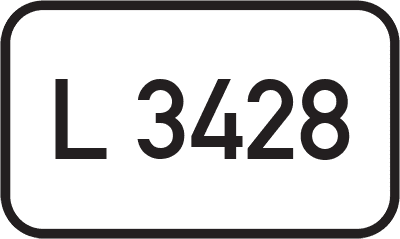 Straßenschild Landesstraße L 3428