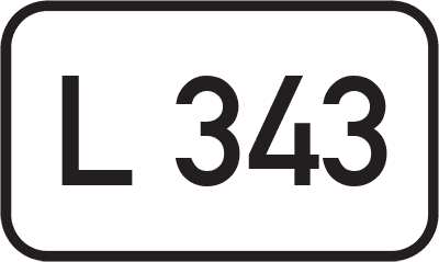 Straßenschild Landesstraße L 343