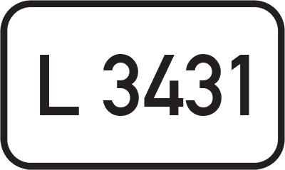 Straßenschild Landesstraße L 3431