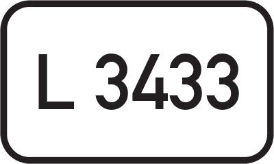 Straßenschild Landesstraße L 3433