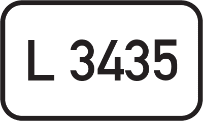 Straßenschild Landesstraße L 3435