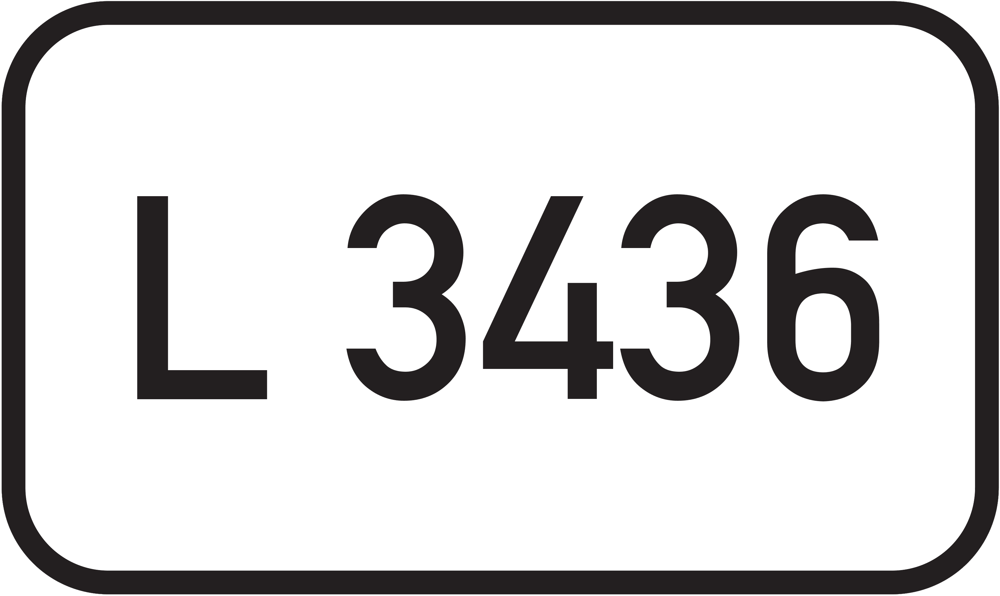Straßenschild Landesstraße L 3436