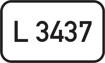 Straßenschild Landesstraße L 3437