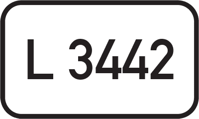 Straßenschild Landesstraße L 3442