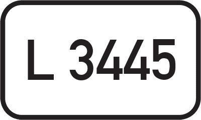 Straßenschild Landesstraße L 3445