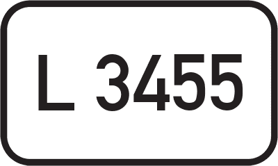 Straßenschild Landesstraße L 3455