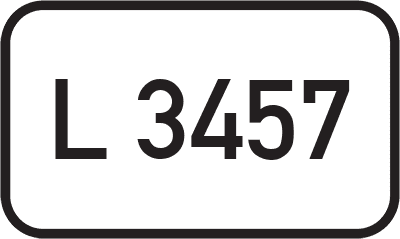 Straßenschild Landesstraße L 3457