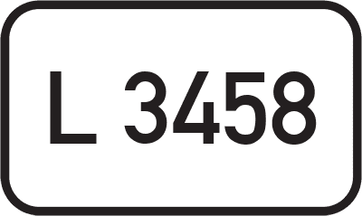 Straßenschild Landesstraße L 3458