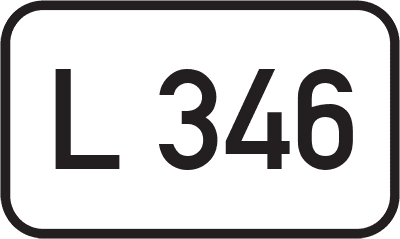 Straßenschild Landesstraße L 346