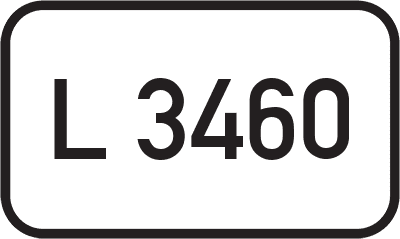 Straßenschild Landesstraße L 3460