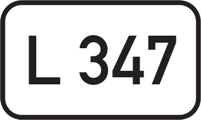Straßenschild Landesstraße L 347