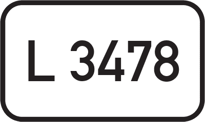 Straßenschild Landesstraße L 3478
