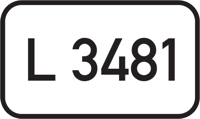 Straßenschild Landesstraße L 3481
