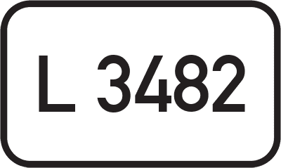 Straßenschild Landesstraße L 3482
