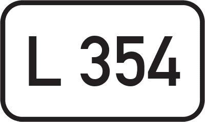 Straßenschild Landesstraße L 354