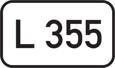 Straßenschild Landesstraße L 355