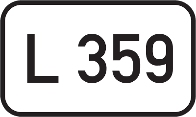 Straßenschild Landesstraße L 359