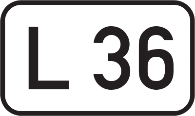 Straßenschild Landesstraße L 36