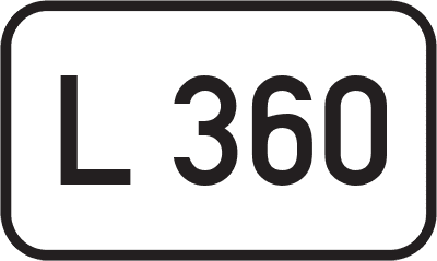 Straßenschild Landesstraße L 360