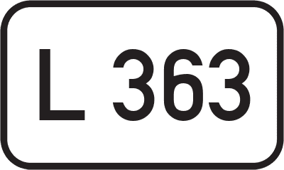 Straßenschild Landesstraße L 363