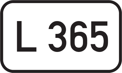 Straßenschild Landesstraße L 365