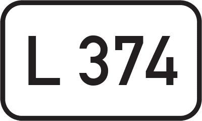 Straßenschild Landesstraße L 374