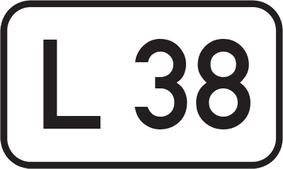 Straßenschild Landesstraße L 38