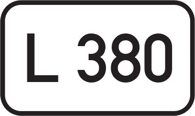 Straßenschild Landesstraße L 380