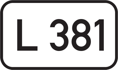 Straßenschild Landesstraße L 381