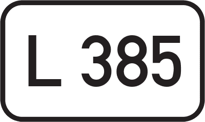 Straßenschild Landesstraße L 385