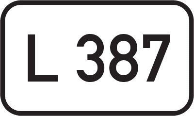 Straßenschild Landesstraße L 387