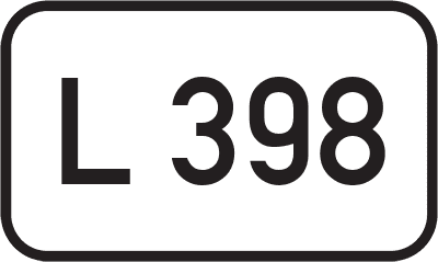 Straßenschild Landesstraße L 398
