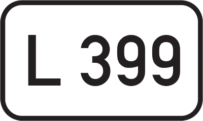 Straßenschild Landesstraße L 399
