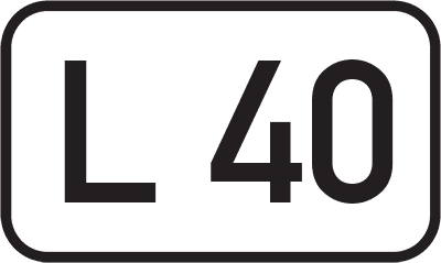 Straßenschild Landesstraße L 40