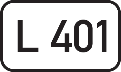 Straßenschild Landesstraße L 401