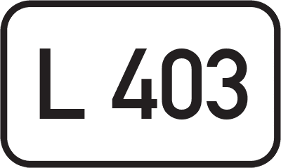 Straßenschild Landesstraße L 403